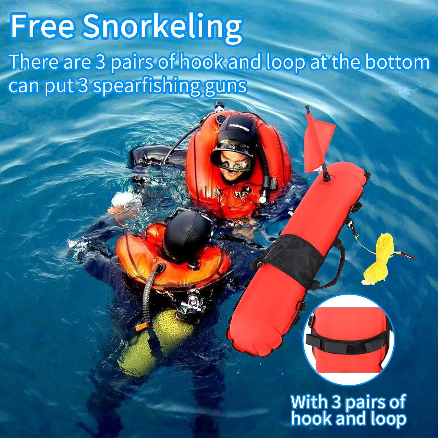 Boya de Inflación OUKENS con Bandera de Buceo 85x20cm