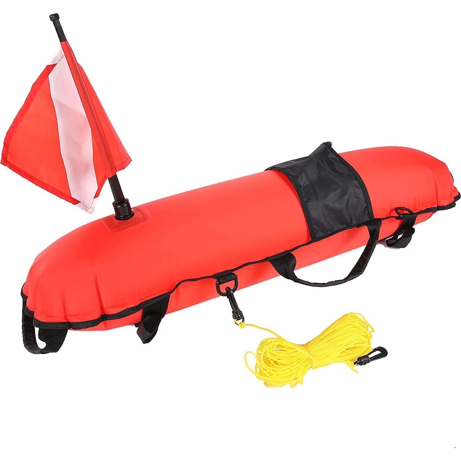 Boya de Inflación OUKENS con Bandera de Buceo 85x20cm