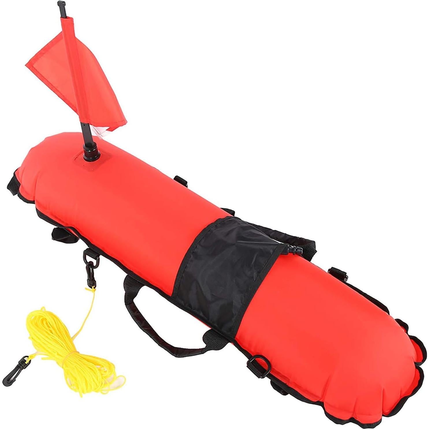 Boya de Inflación OUKENS con Bandera de Buceo 85x20cm