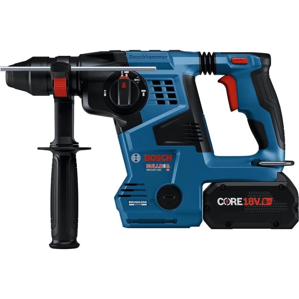 Martillo Rotativo Bosch GBH18V-28C 18V 2.6 Pies-Libras con 2 Baterías