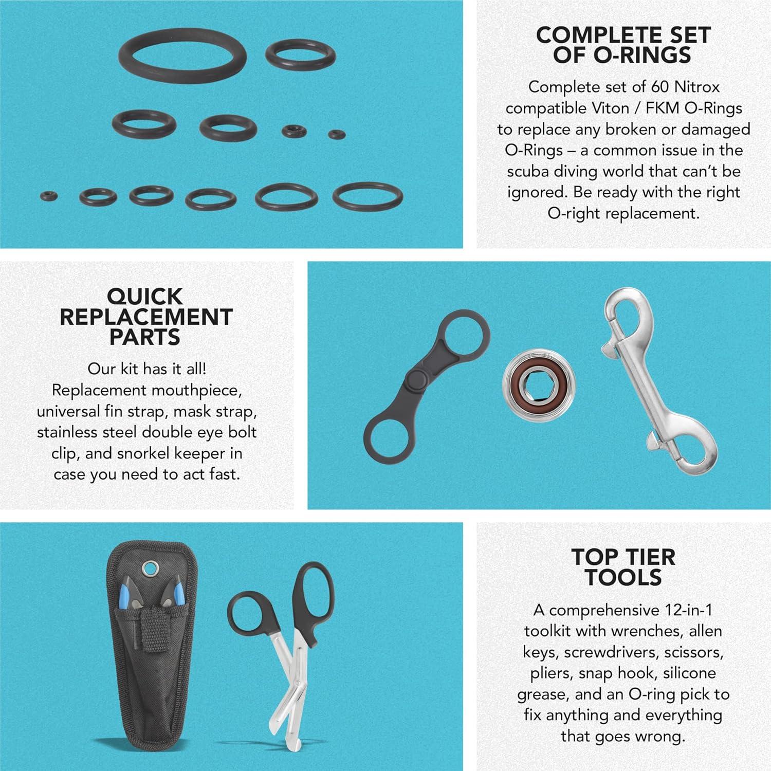 Kit de Mantenimiento de Buceo Save-A-Dive 60 O-Rings y Herramientas