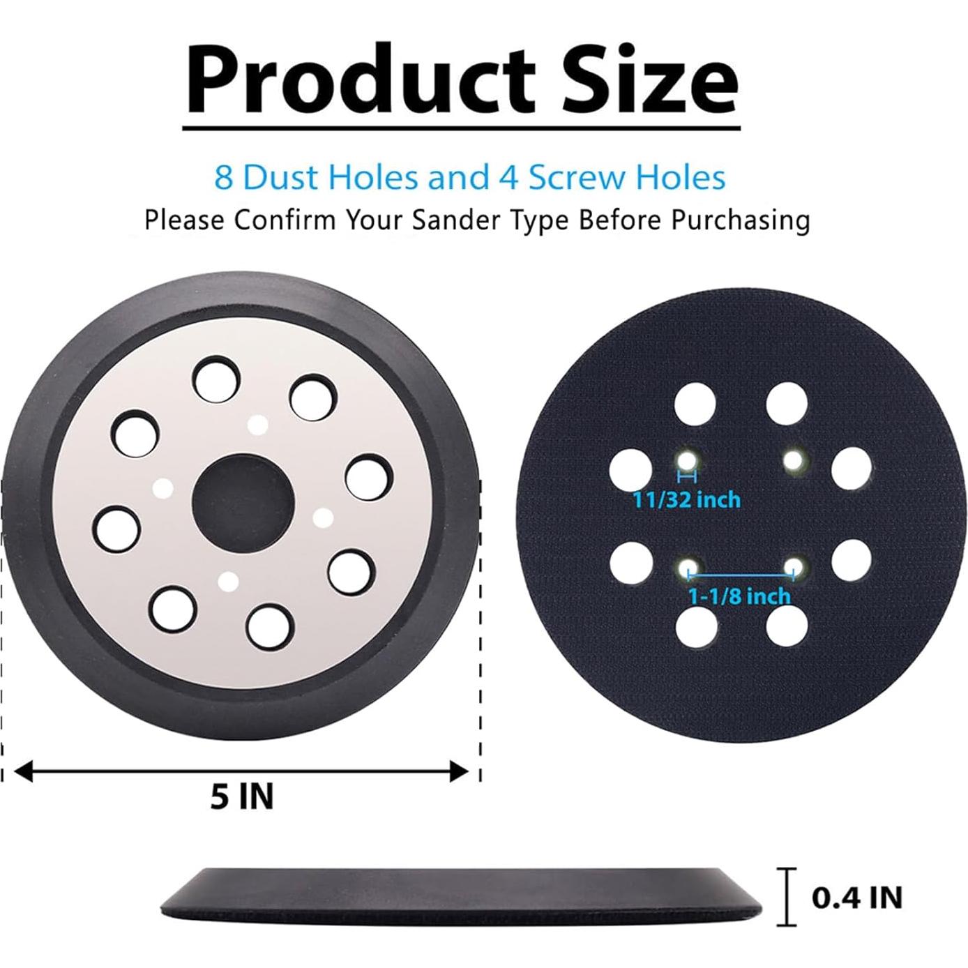 Almohadilla de Lijadora Orbital 5" SHUTTLE GENIUS 8 Agujeros