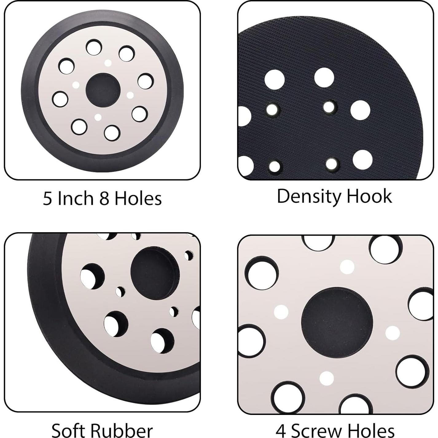 Almohadilla de Lijadora Orbital 5" SHUTTLE GENIUS 8 Agujeros