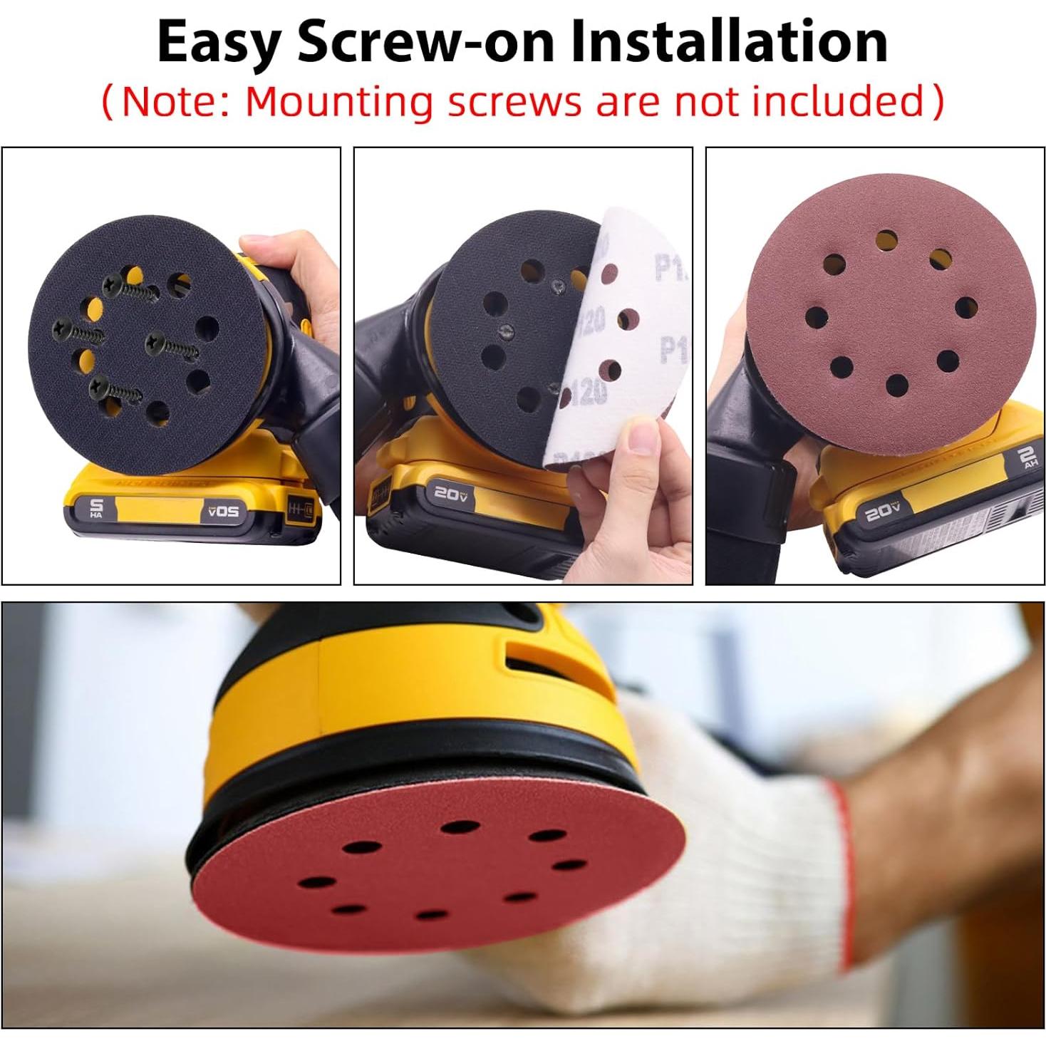 Almohadilla de Lijadora Orbital 5" SHUTTLE GENIUS 8 Agujeros