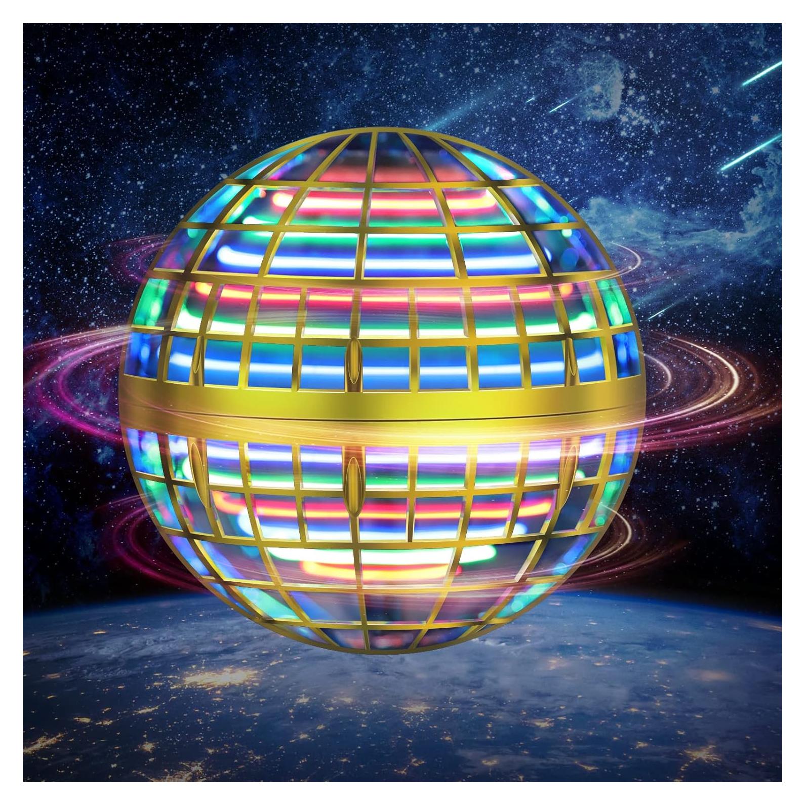 LEMATRIX Mini Drone Volador Orb Dorado 7.6 cm para Niños