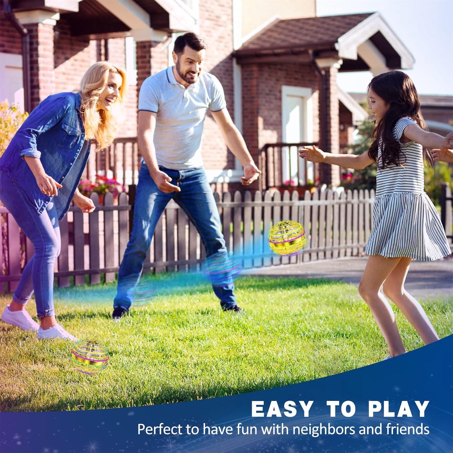 LEMATRIX Mini Drone Volador Orb Dorado 7.6 cm para Niños