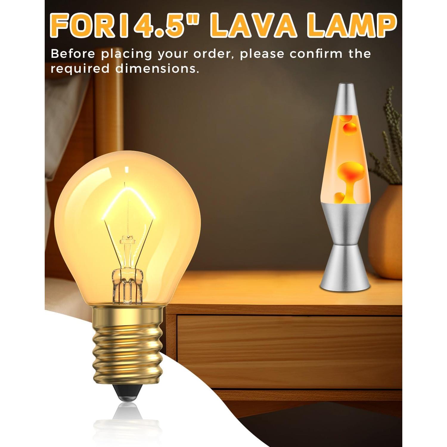Bombilla de Lava E17 Lusta 25W Regulable 14.5" 2 Piezas