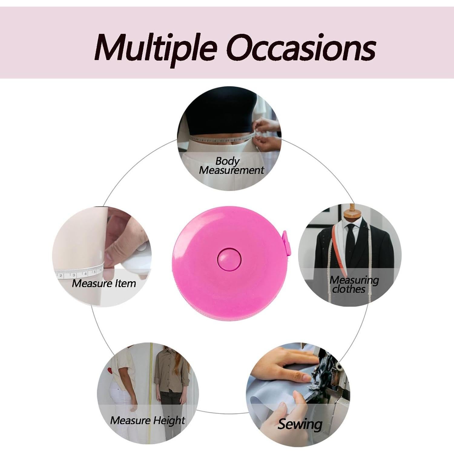 Paquete de 3 Cintas Métricas Retráctiles 1.5m Doble Cara