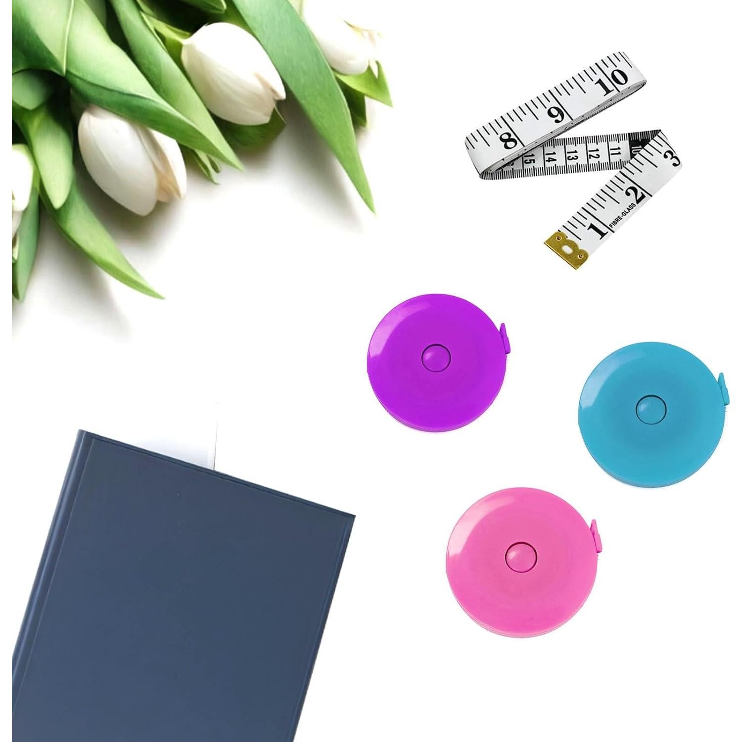 Paquete de 3 Cintas Métricas Retráctiles 1.5m Doble Cara