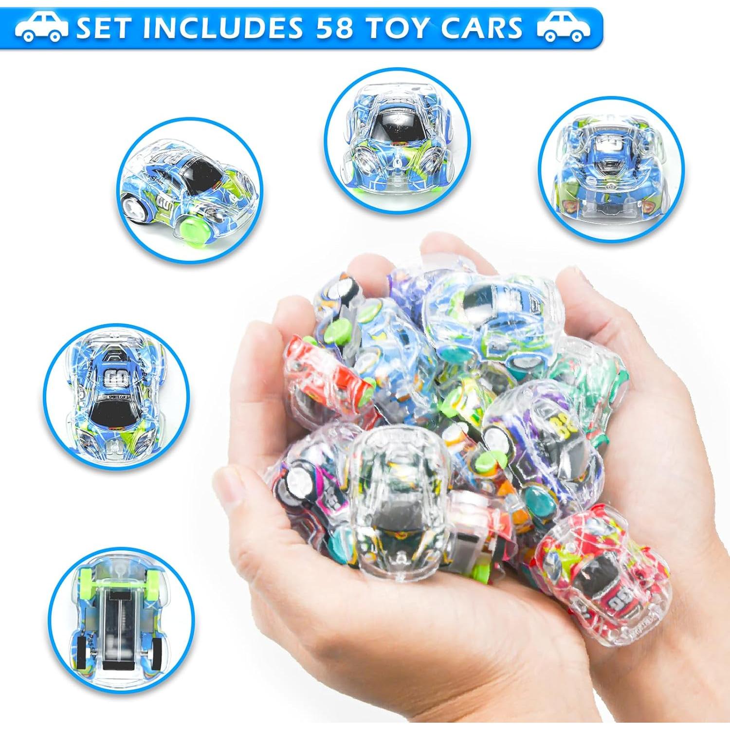 Juego de 58 Mini Coches de Retroceso CDDZSW para Niños 2+