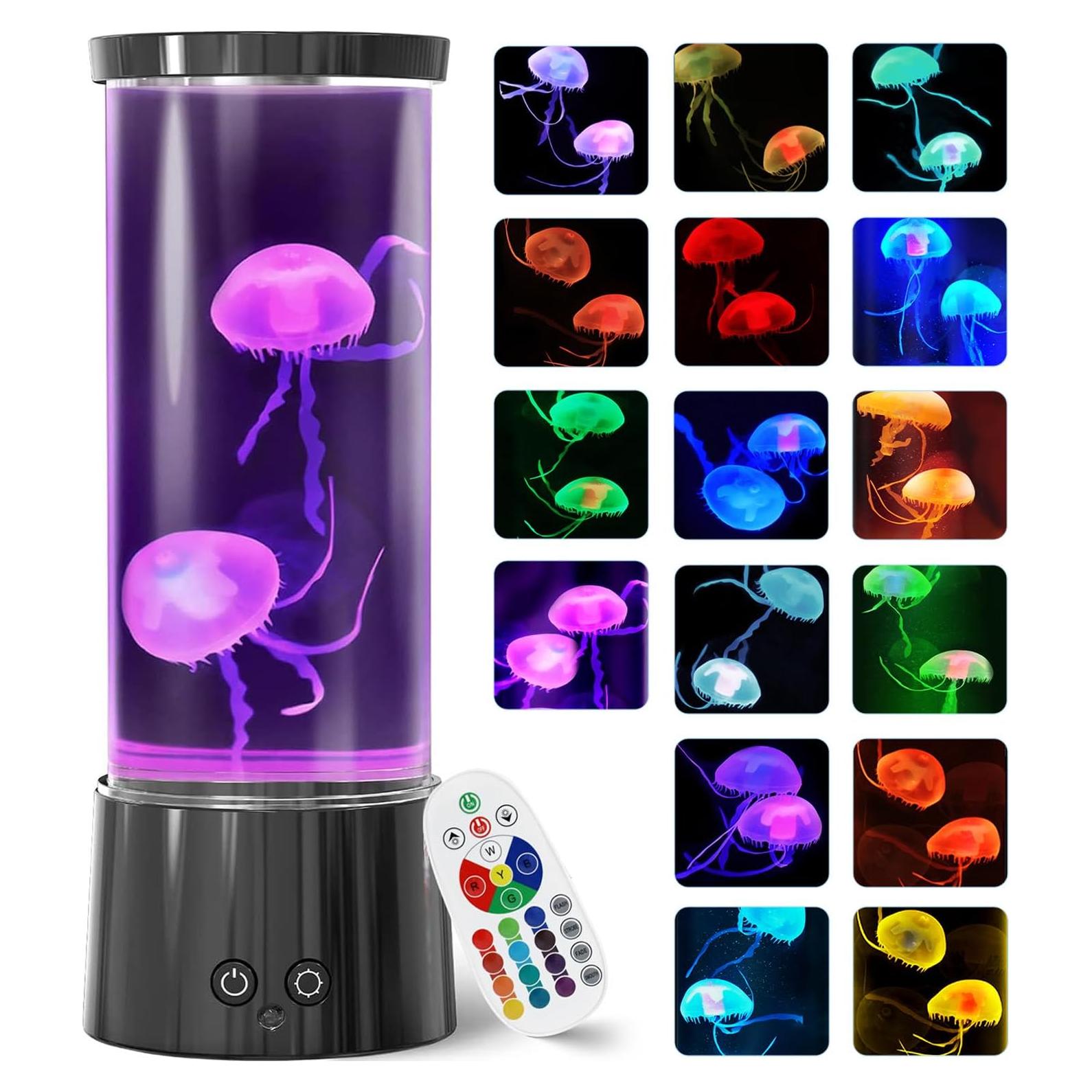 Lámpara de Medusa FBSPORT, Luz Nocturna Acuario 17 Colores