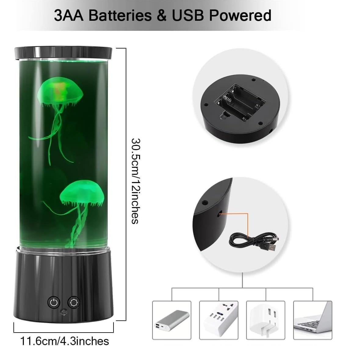 Lámpara de Medusa FBSPORT, Luz Nocturna Acuario 17 Colores