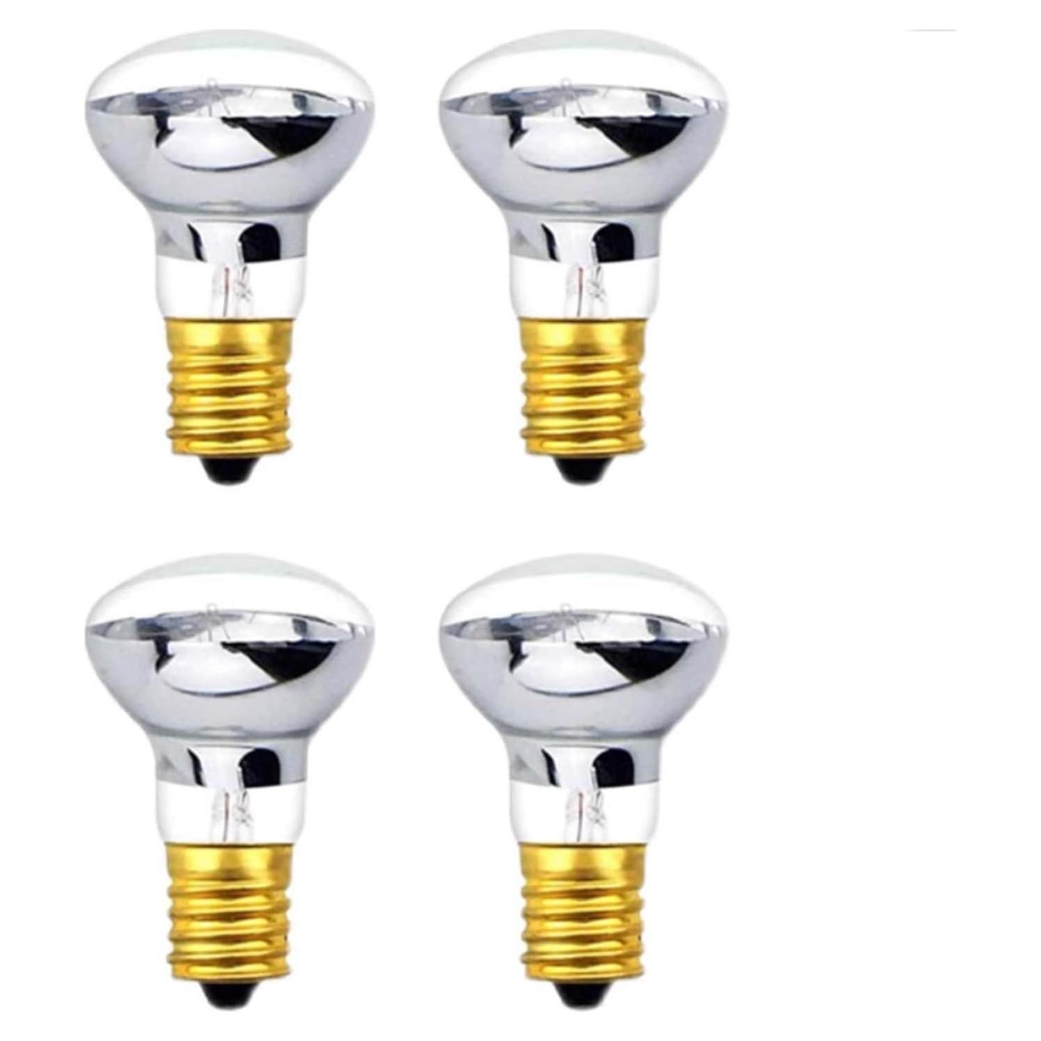 4 Bombillas Reflector R39 40W E17 para Lámparas de Lava