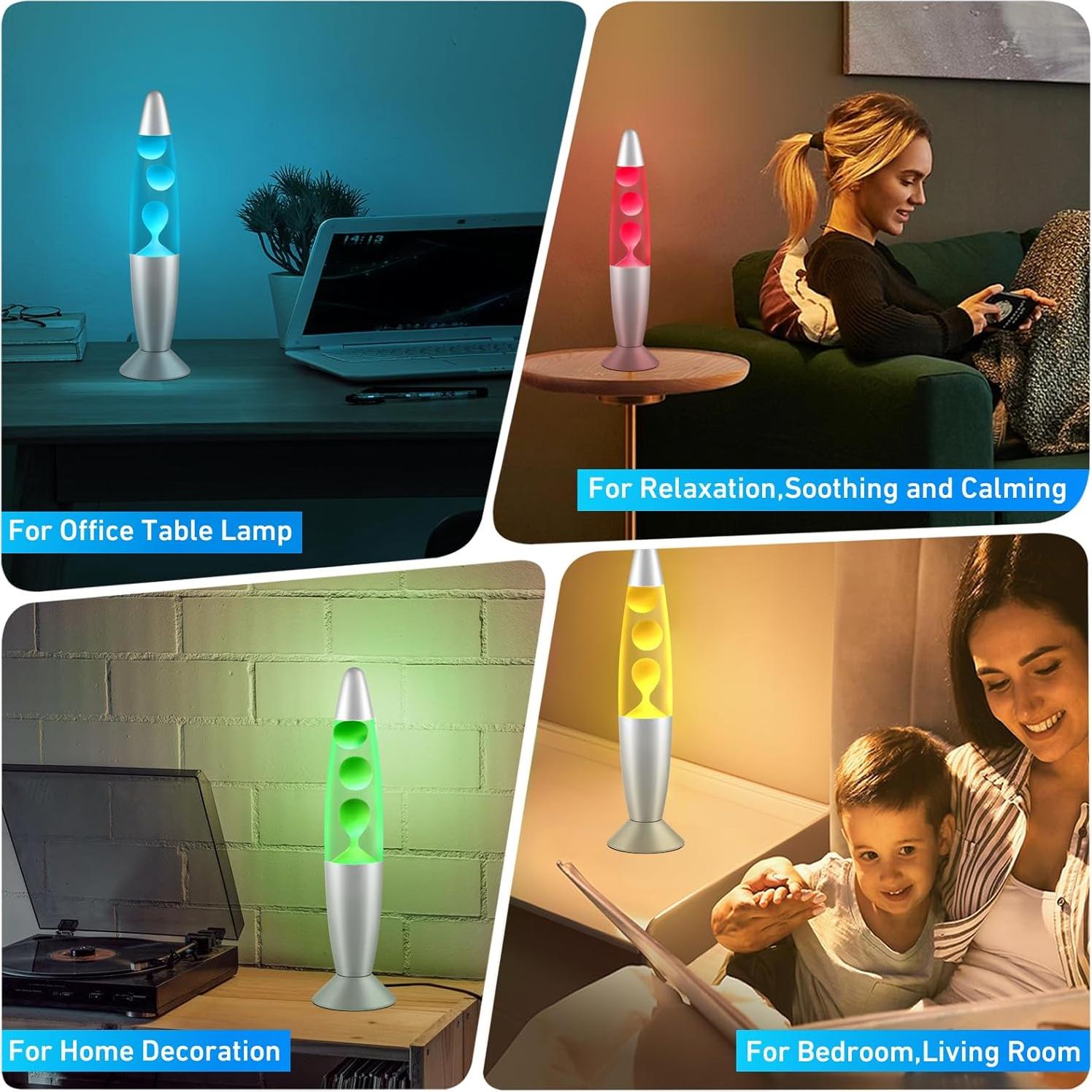 Lámpara LED Cambiante Dalavalampa 33 cm 7 Colores