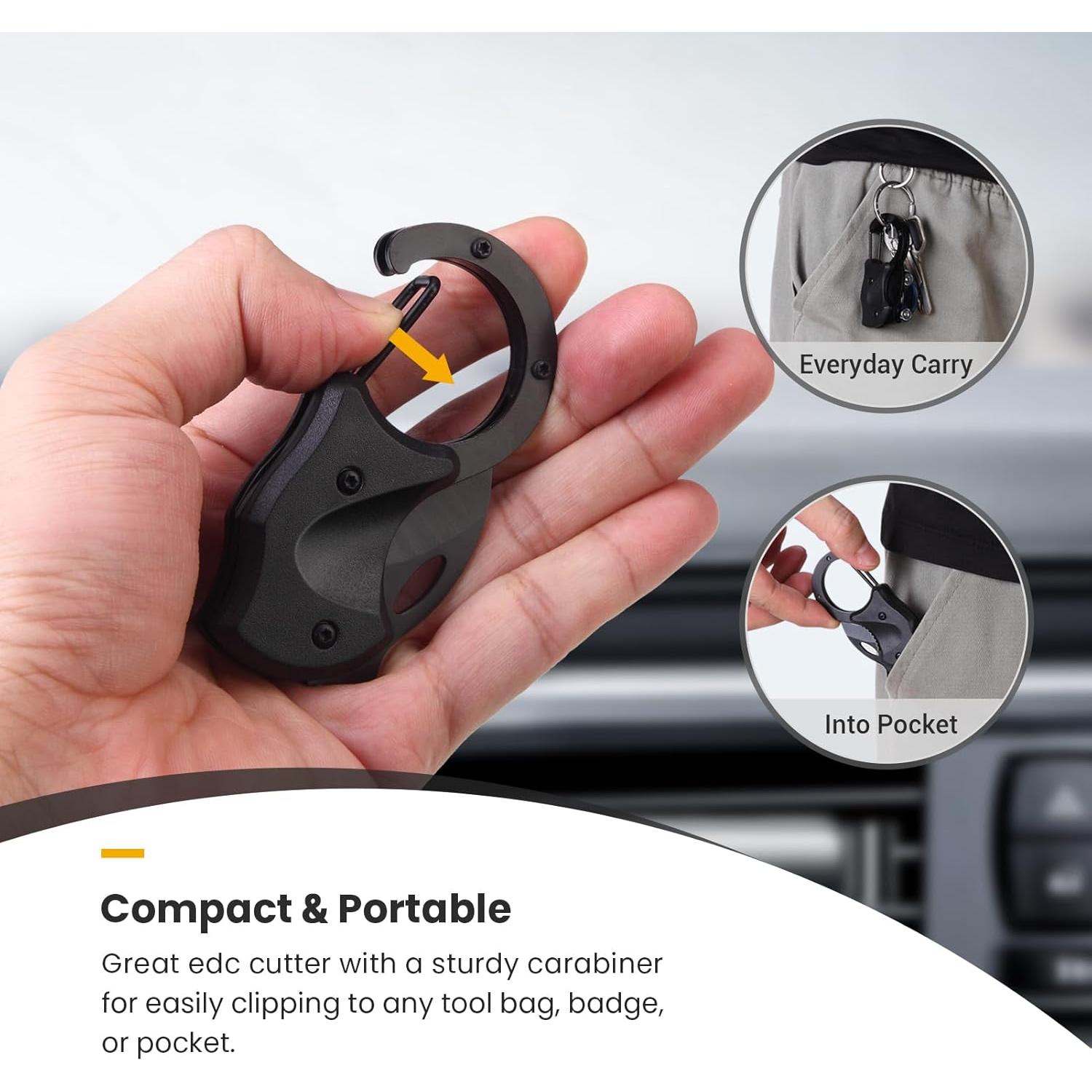 Cuchillo de Bolsillo FUNBRO Plegable 3.40 cm Negro EDC