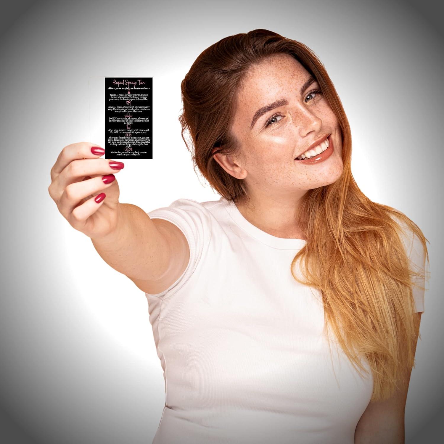 Tarjetas Instrucciones Cuidado Bronceado Boutique 50 Unidades