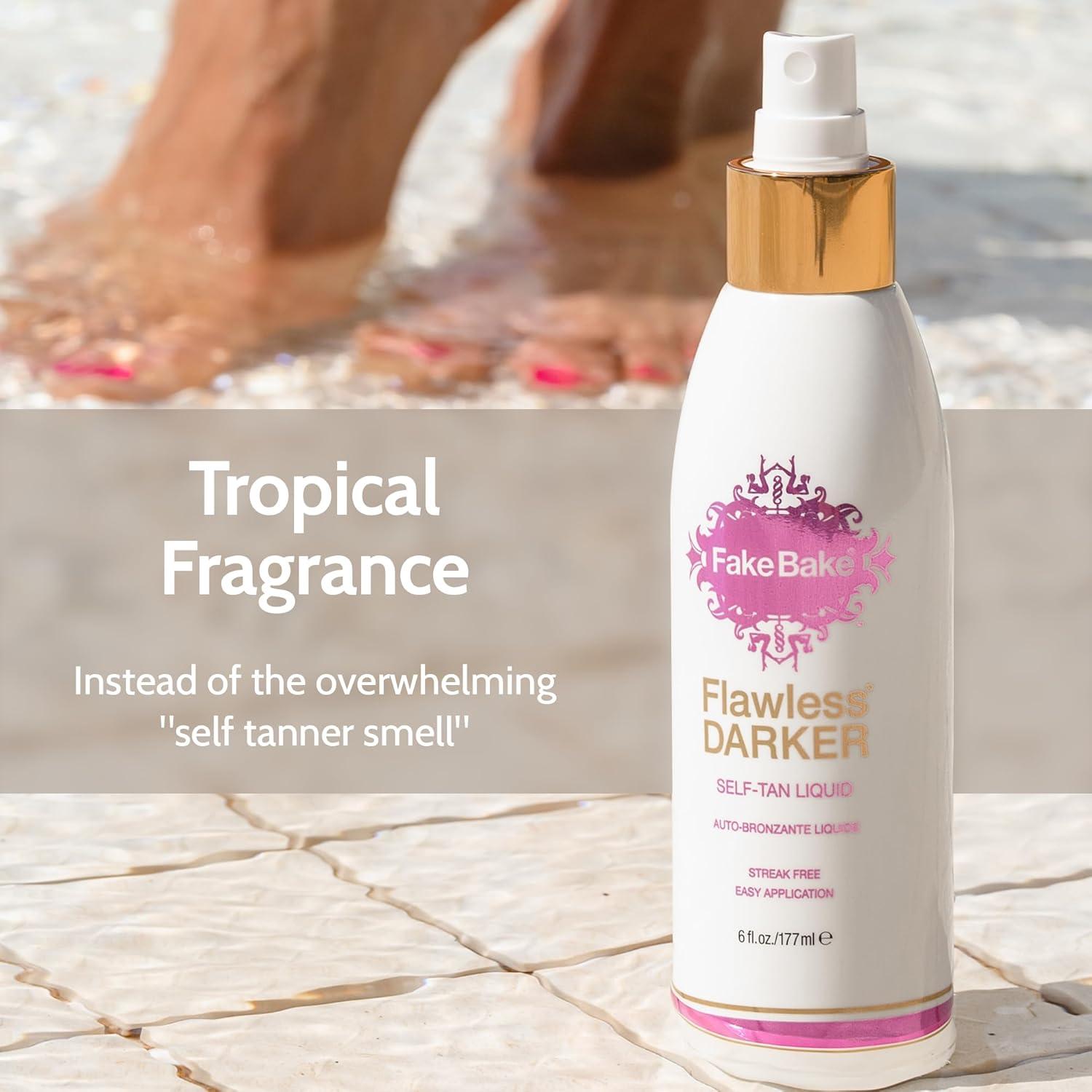 Fake Bake Autobronceador Líquido Más Oscuro 180 ml con Mitón