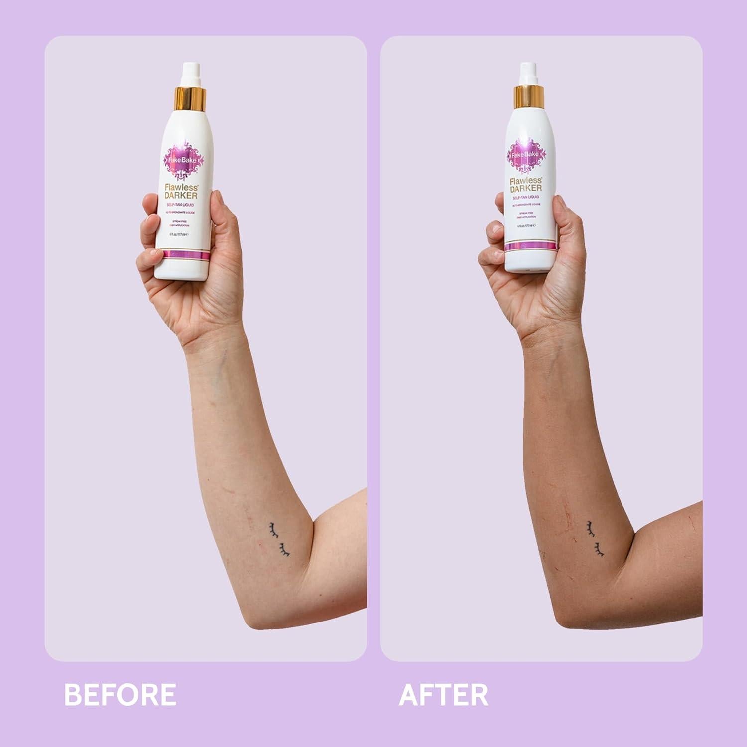 Fake Bake Autobronceador Líquido Más Oscuro 180 ml con Mitón