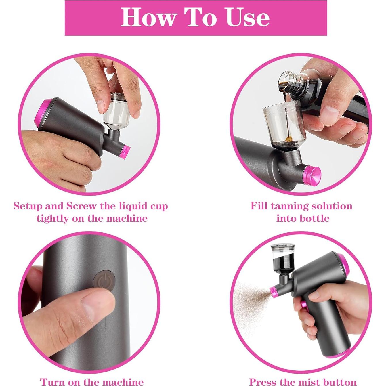 Máquina de bronceado en spray Duminidi portátil recargable