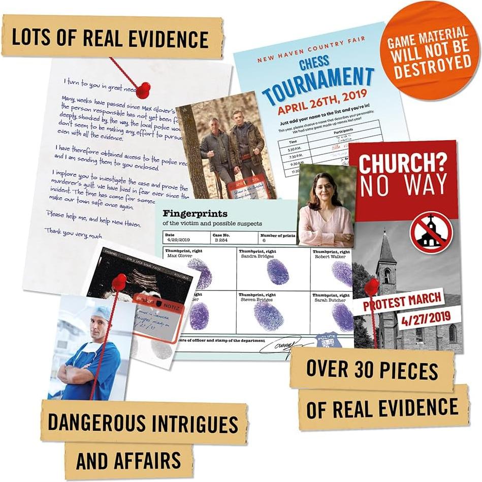 Juego de mesa Hidden Games - Caso New Haven - 1-6 jugadores