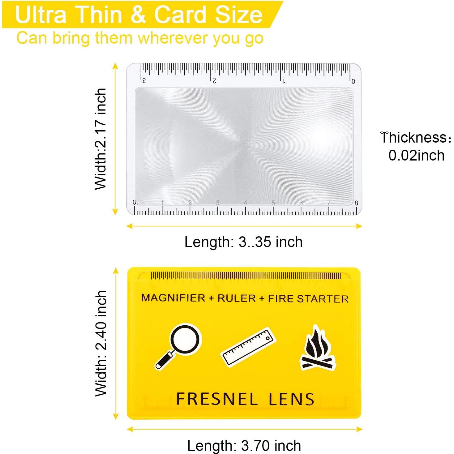 Lente Fresnel Frienda 20 Piezas Iniciador de Fuego Solar