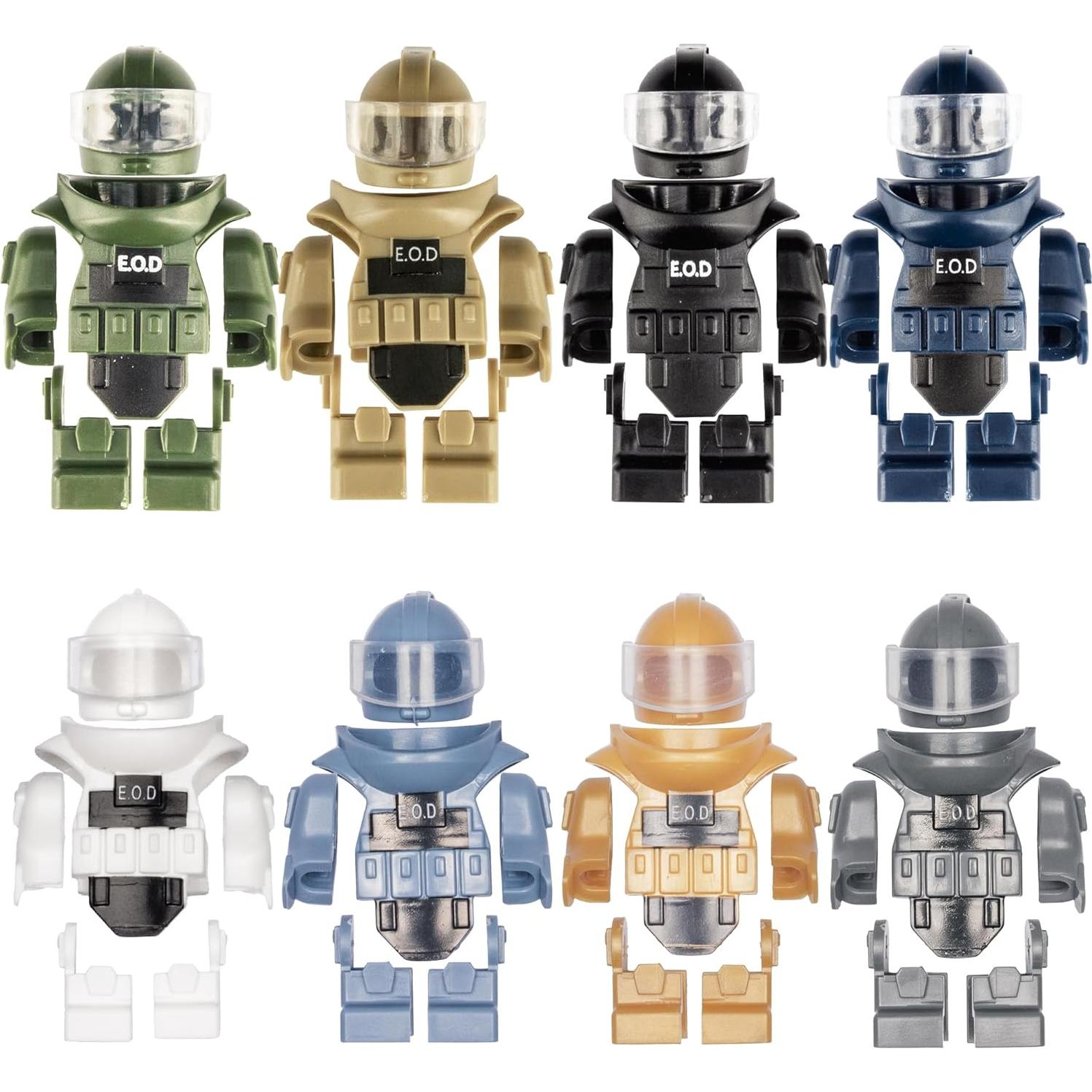 Figuras de Soldados MaozyHomie Traje Desactivación Bombas Azul