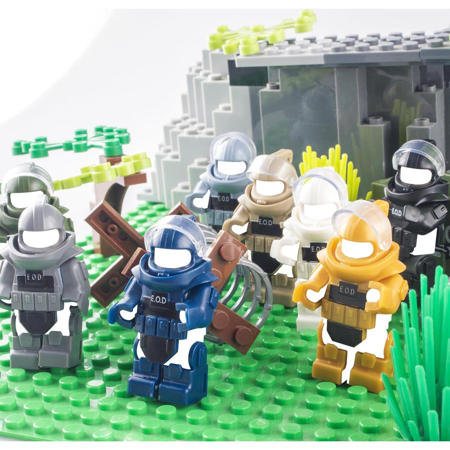 Figuras de Soldados MaozyHomie Traje Desactivación Bombas Azul