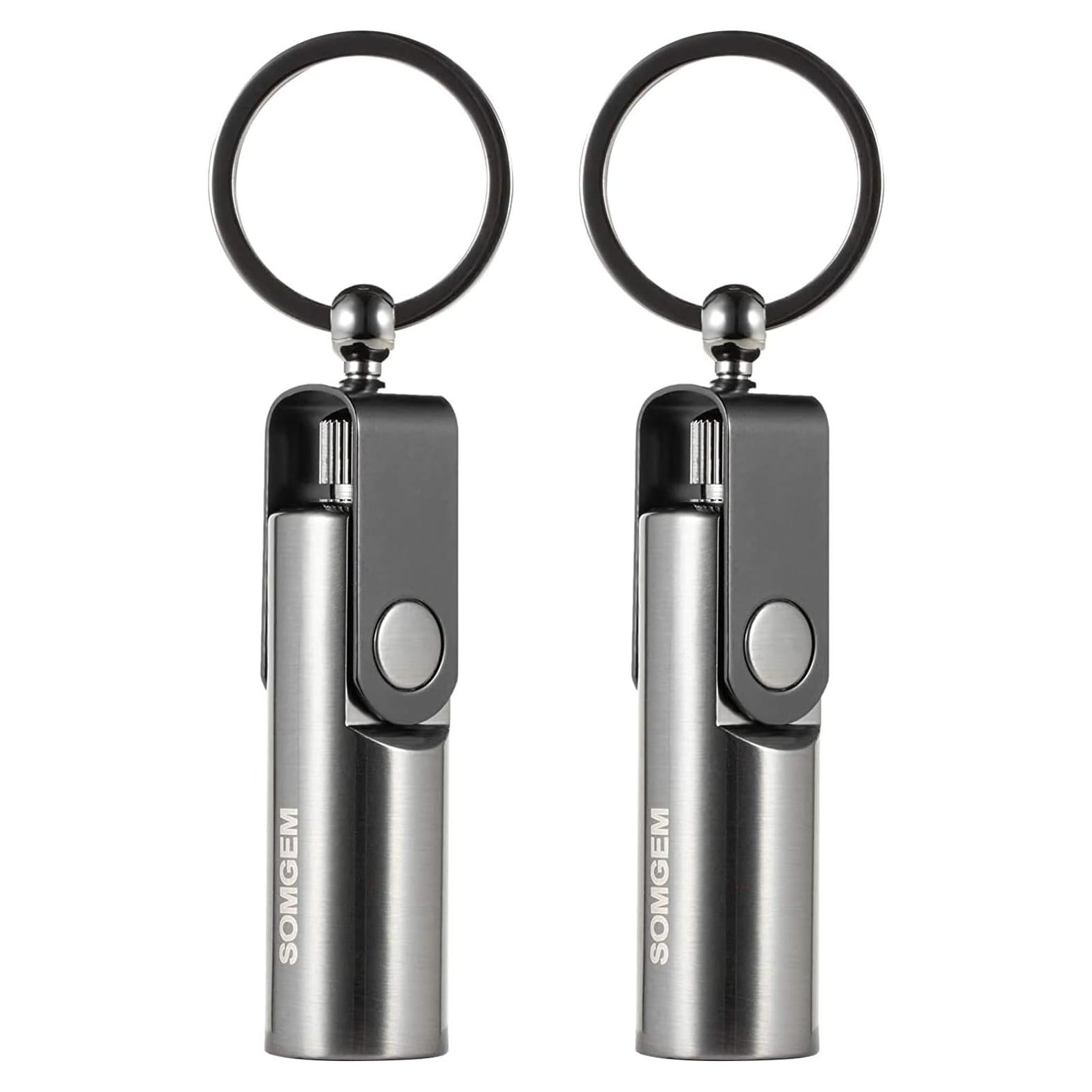 Encendedor Permanente SOMGEM Llavero 2 Piezas Impermeable
