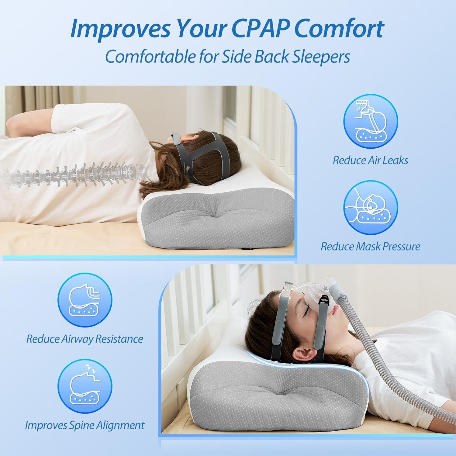 Almohada CPAP HOMCA Ergonómica con Espuma de Memoria 65x40cm