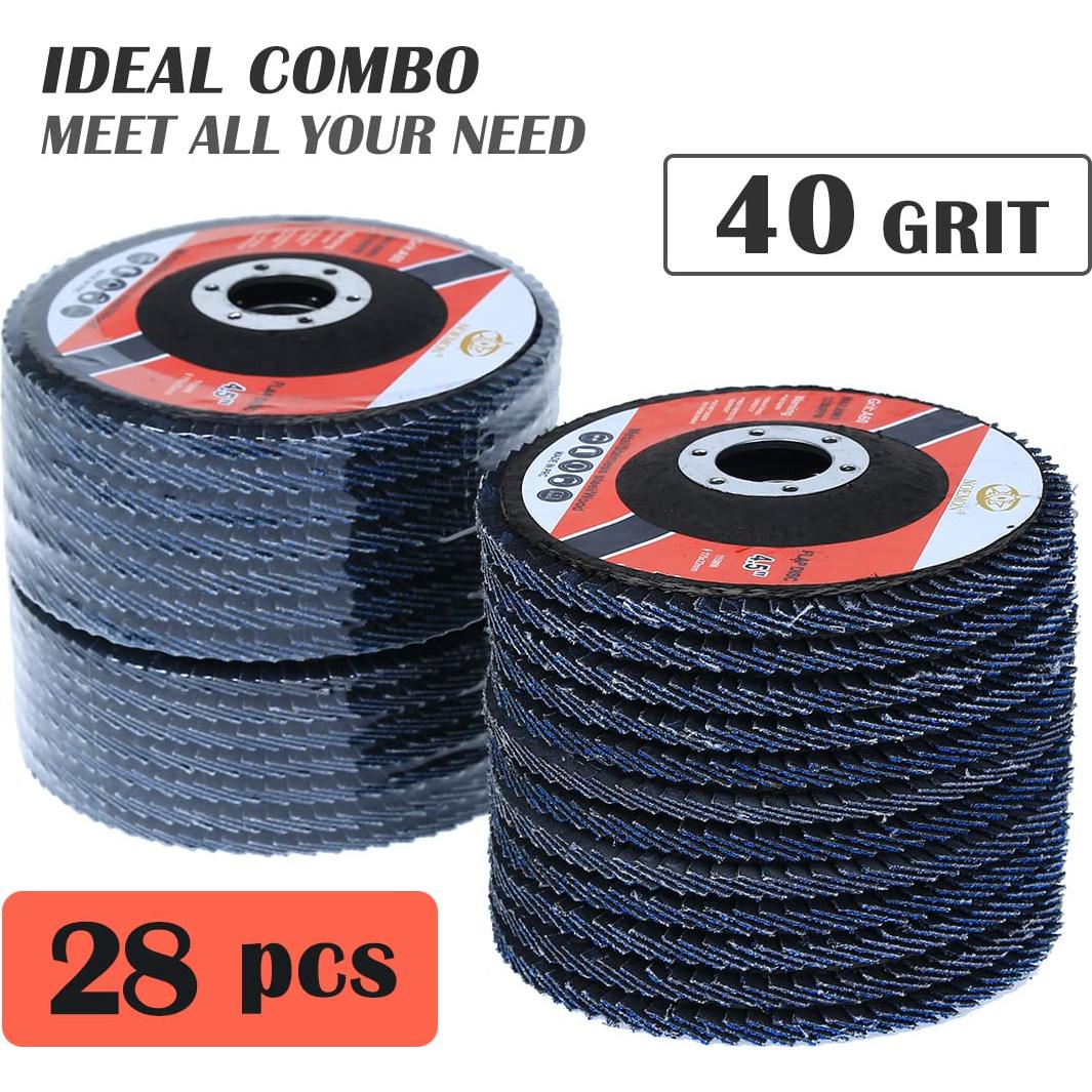 Paquete de 28 Discos de Aleta 4.5" UltraOutlet 40 Granos