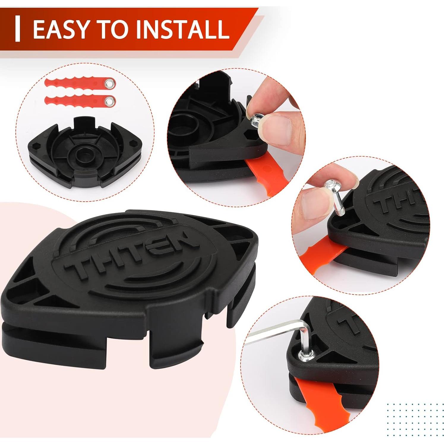 THTEN RS-136 Trimmer Blades Head Replacement Spool 20ft 0.065" RS-136-BKP Compatible with Black Decker CST800 GE600 ST1000 ST200 ST300 ST3000 ST400 ST4000 ST4400 ST4500 ST5000 ST6800 String Trimmer