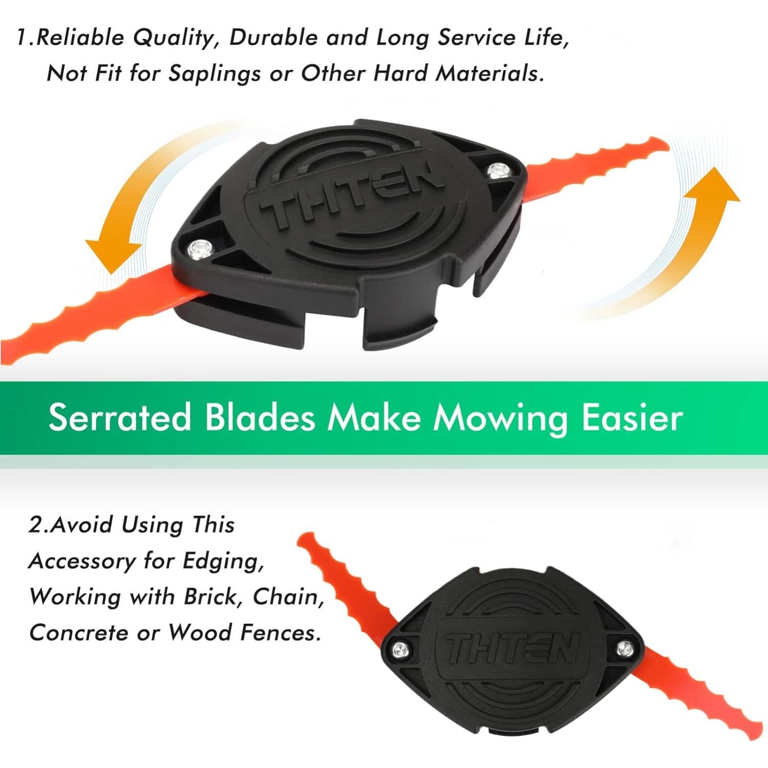 THTEN RS-136 Trimmer Blades Head Replacement Spool 20ft 0.065" RS-136-BKP Compatible with Black Decker CST800 GE600 ST1000 ST200 ST300 ST3000 ST400 ST4000 ST4400 ST4500 ST5000 ST6800 String Trimmer
