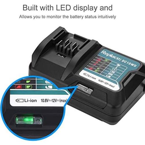 Cargador de Batería Litio 10.8V-12V Zerone para Makita