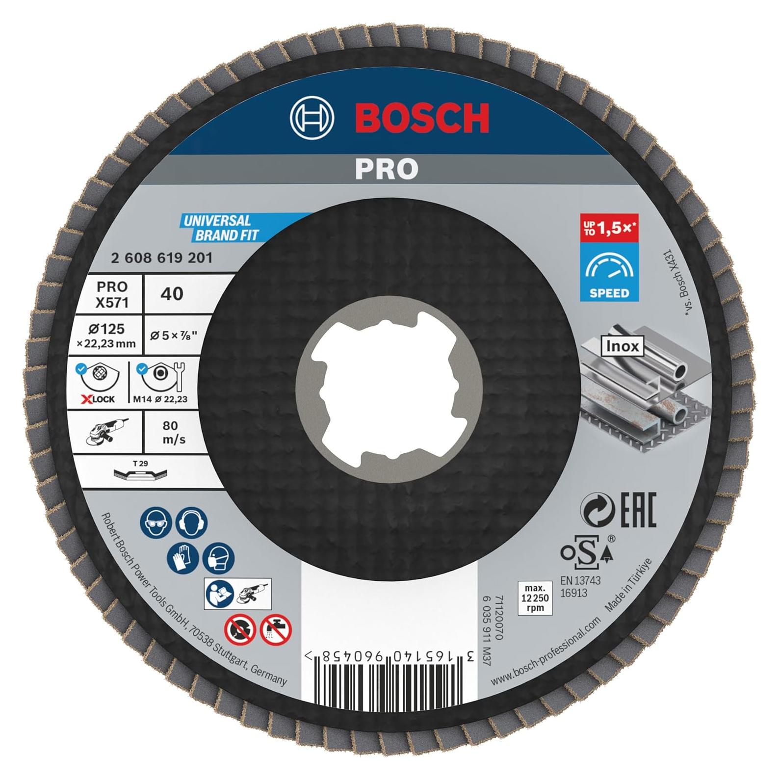 Disco de Lijado Bosch Professional X-LOCK 125 mm Grano K40