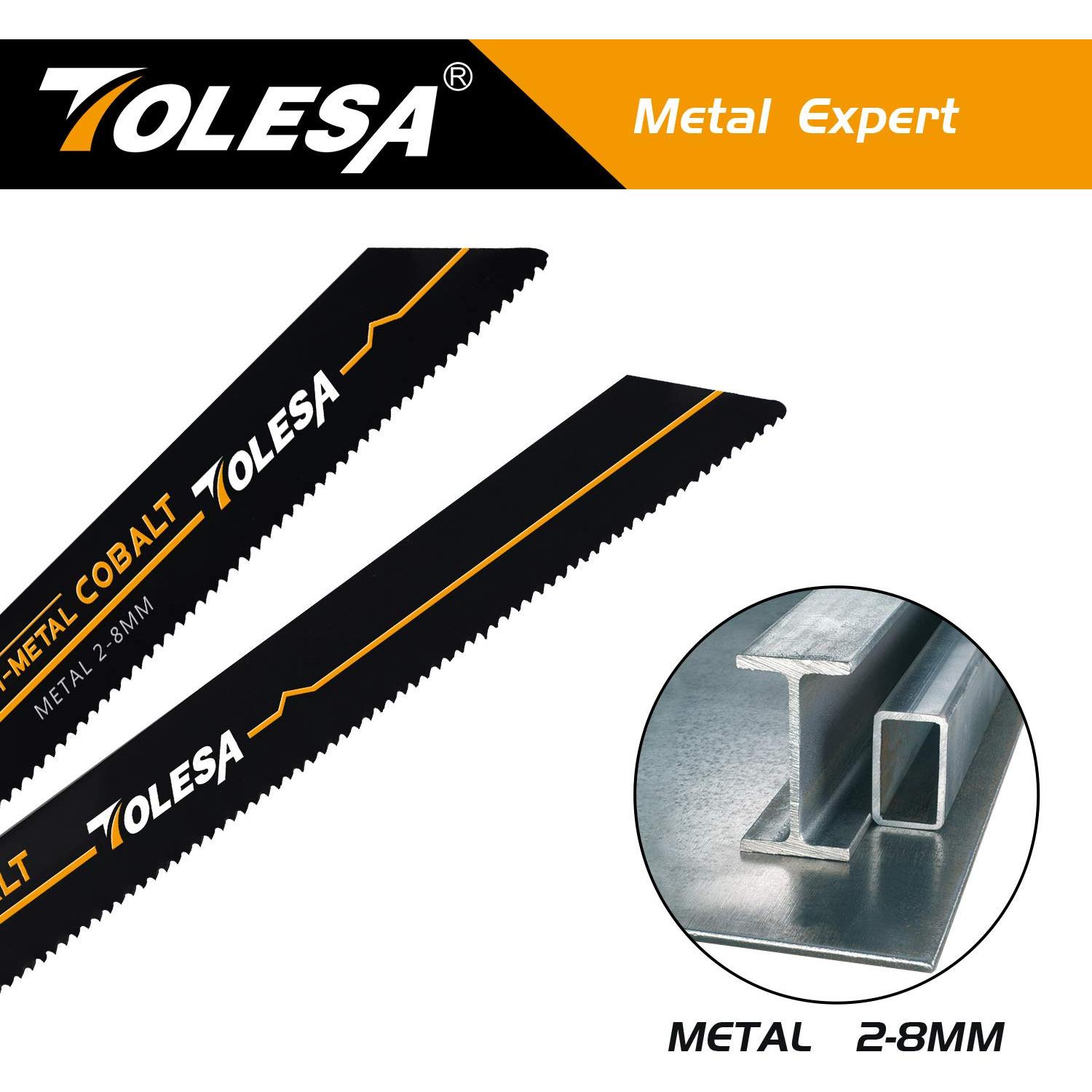 Hoja de sierra recíproca TOLESA 15.24 cm 14TPI bi-metal