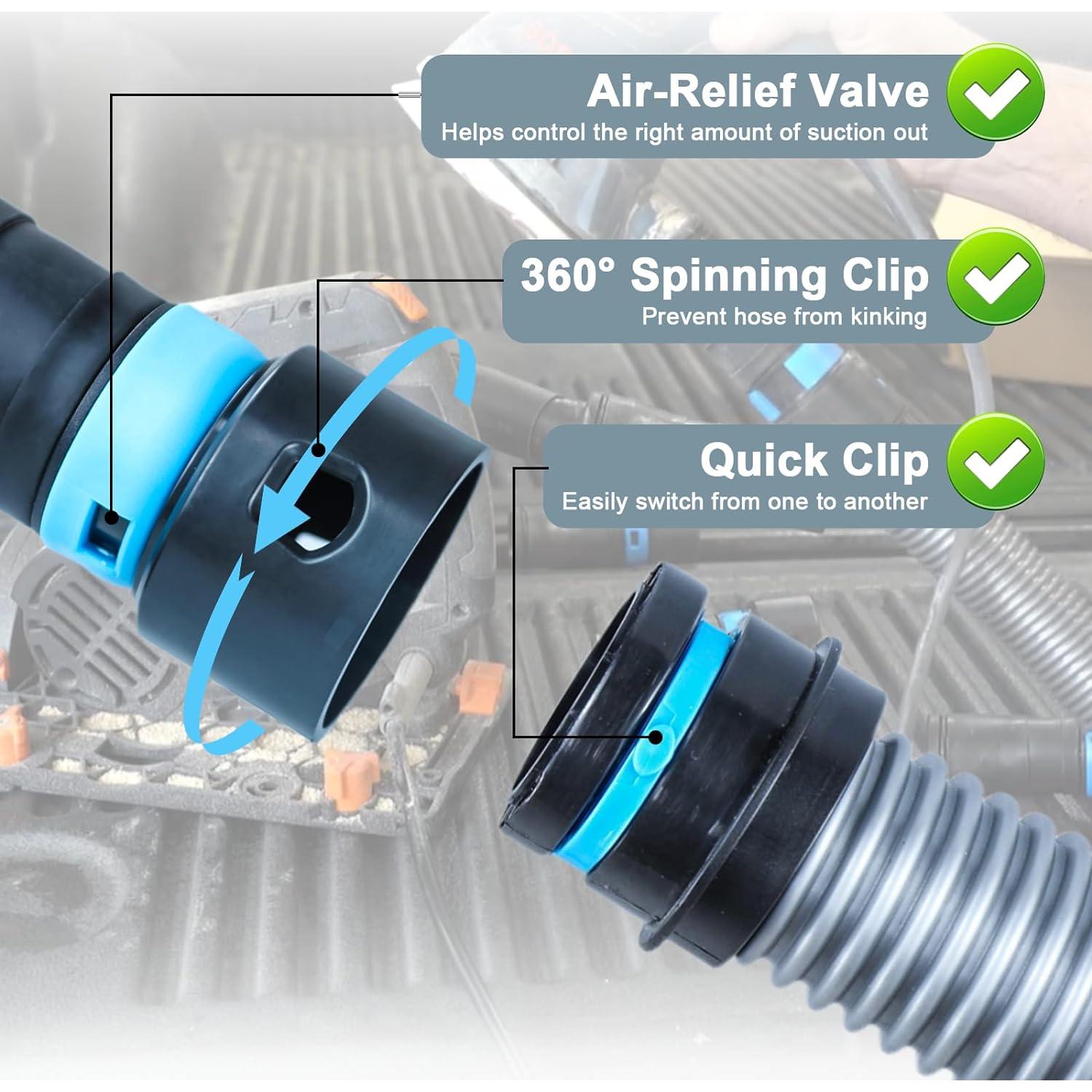 Kit de Manguera de Aspiradora Onylraep 12 Pies 5 Adaptadores