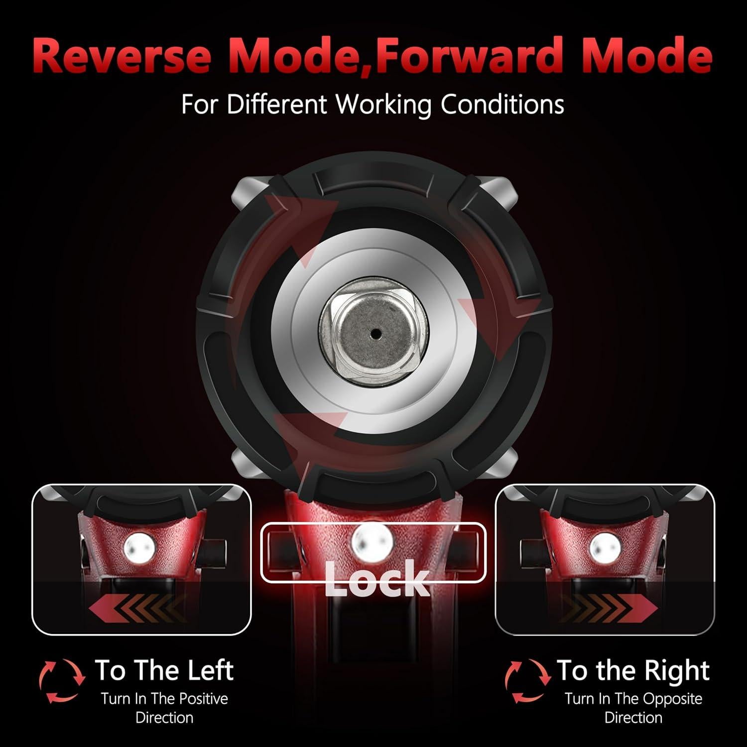 Llave de impacto inalámbrica 3/4" Srhvfuyr 1500FT-LBS 18V