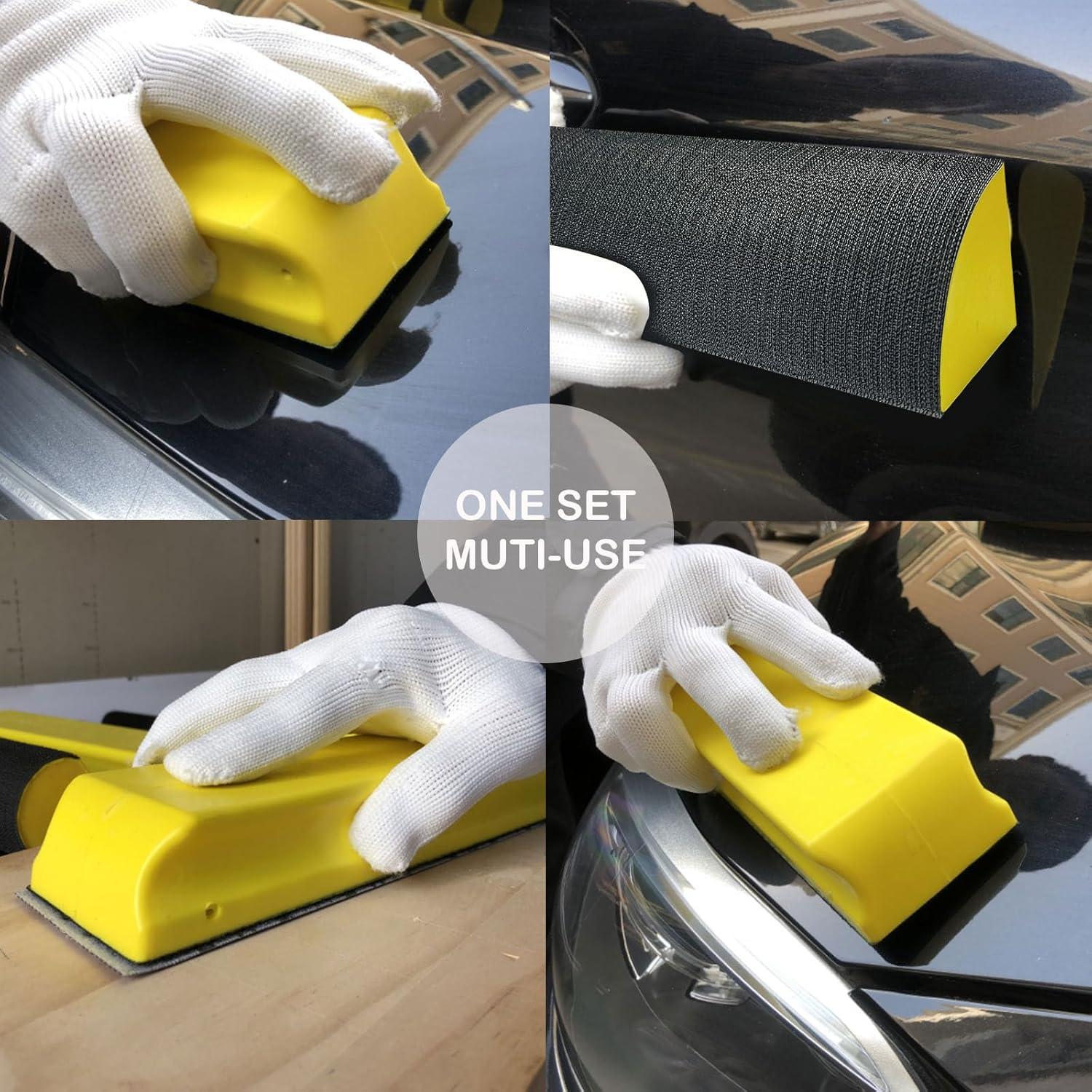 Juego de 7 bloques de lijado manual VOLSIVE - Amarillo 133mm a 272mm