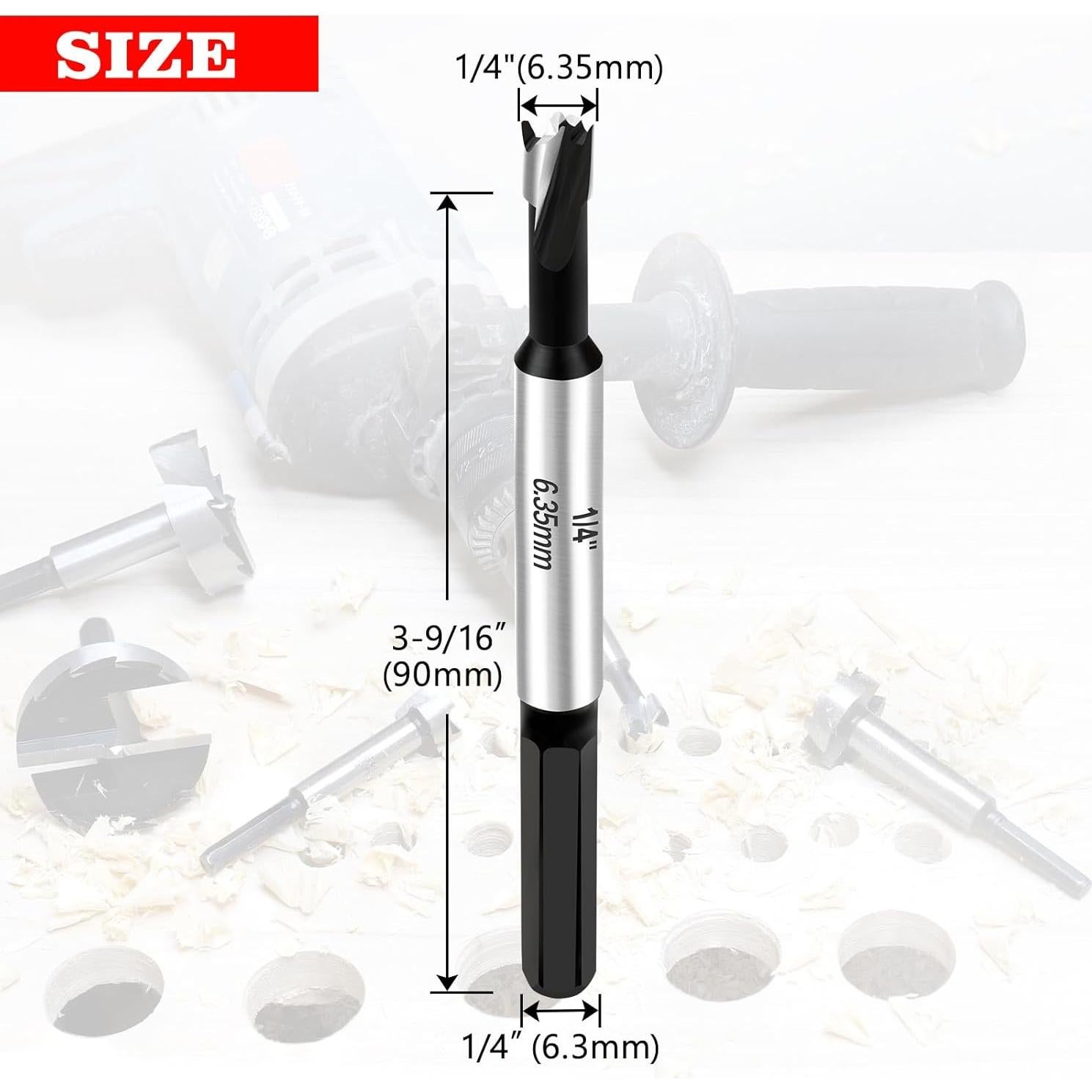 Broca Forstner 6.35 mm NICAVKIT para Madera y Plástico