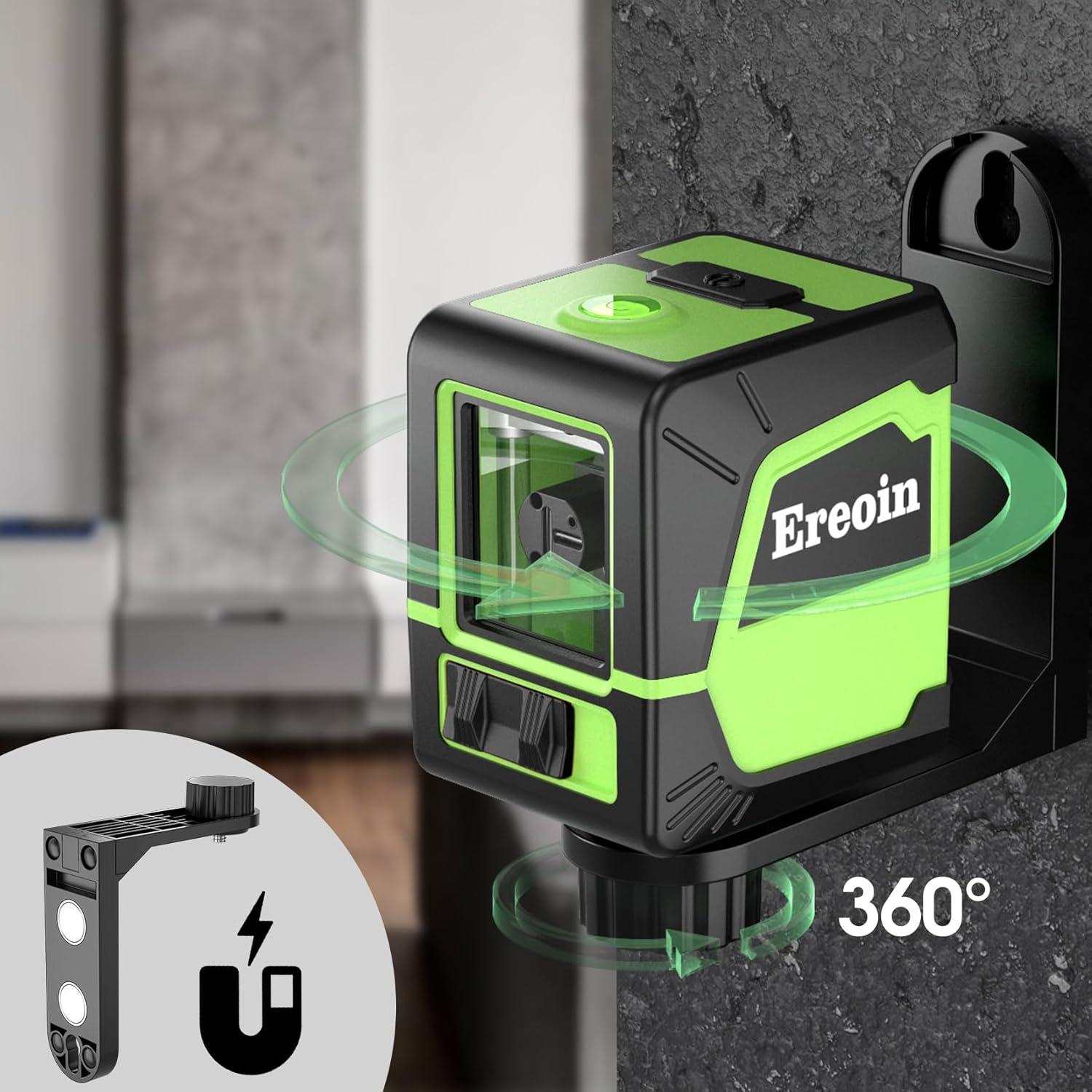 Nivel láser automático Ereoin verde con líneas 360° IP54