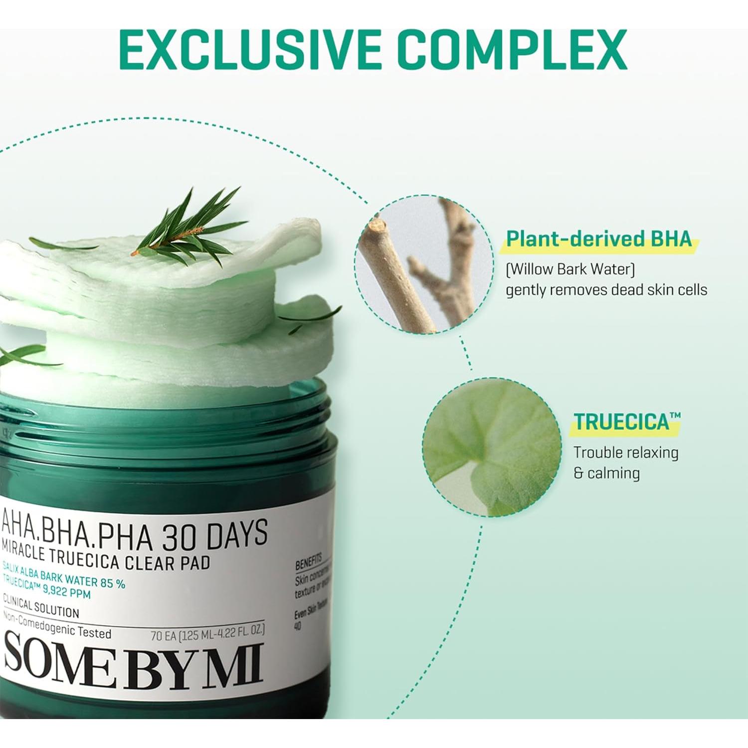 Almohadillas Exfoliantes SOME BY MI Truecica - 70 Pads - Cuidado Piel