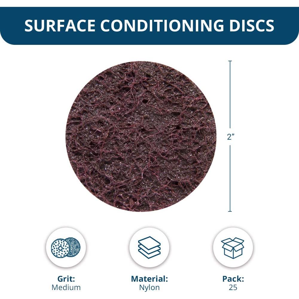 Discos de Lijado 2" Benchmark Abrasives - Paquete de 25 Medios