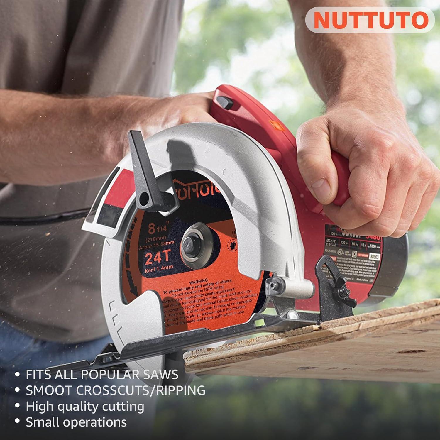 Paquete de 4 Hojas de Sierra Circular NUTTUTO 115mm 24T y 40T