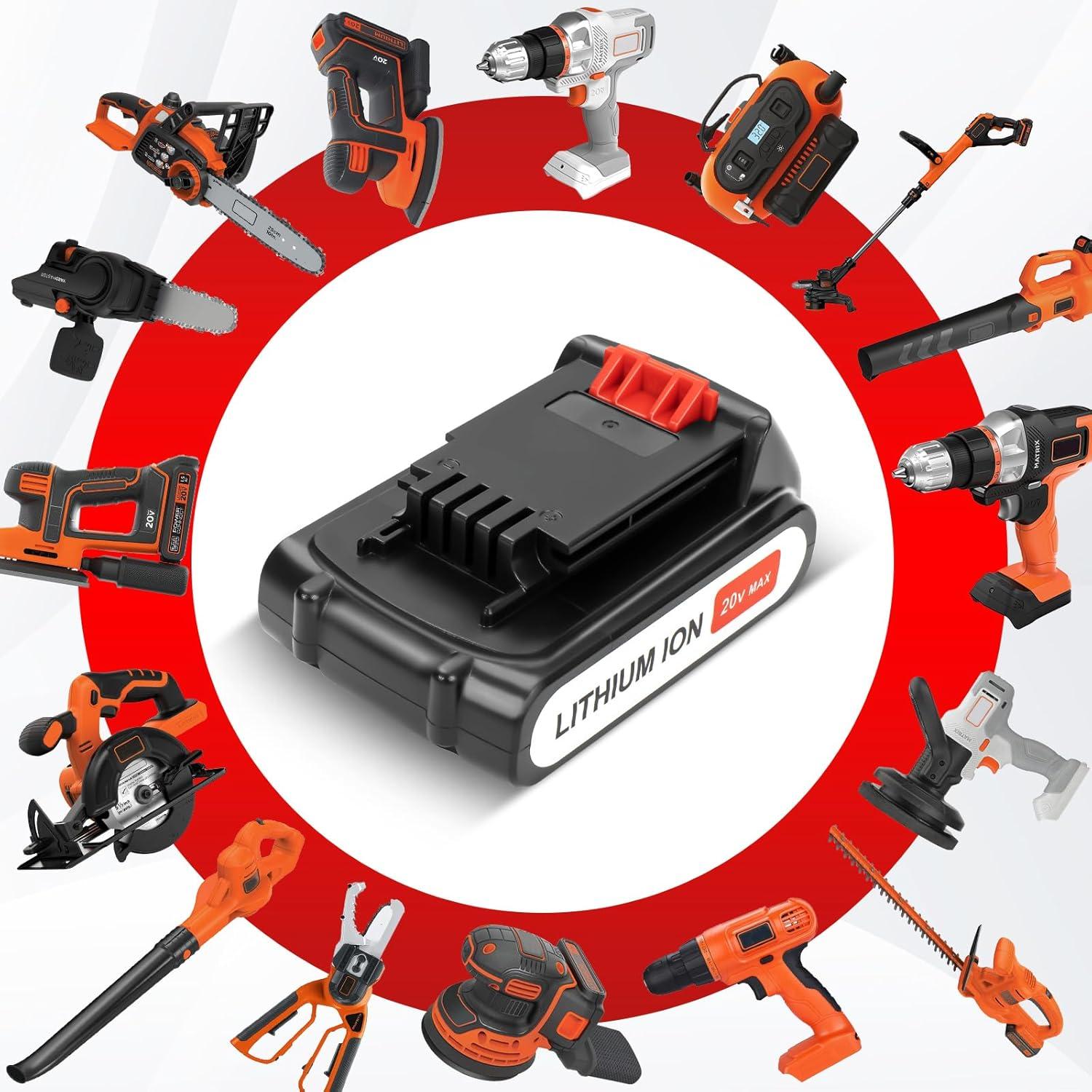 Batería de Ión de Litio 20V 3000mAh Ostaimer para Black & Decker