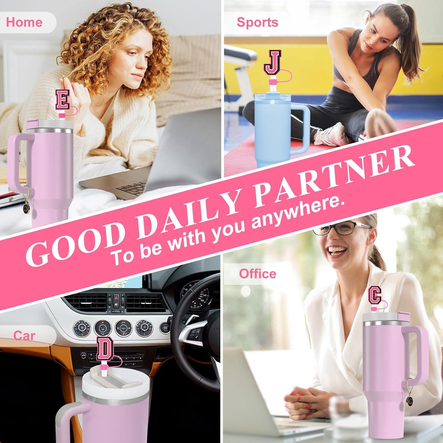 Cubiertas de Paja Fmeida 10mm con Letra Inicial A - 4 Piezas