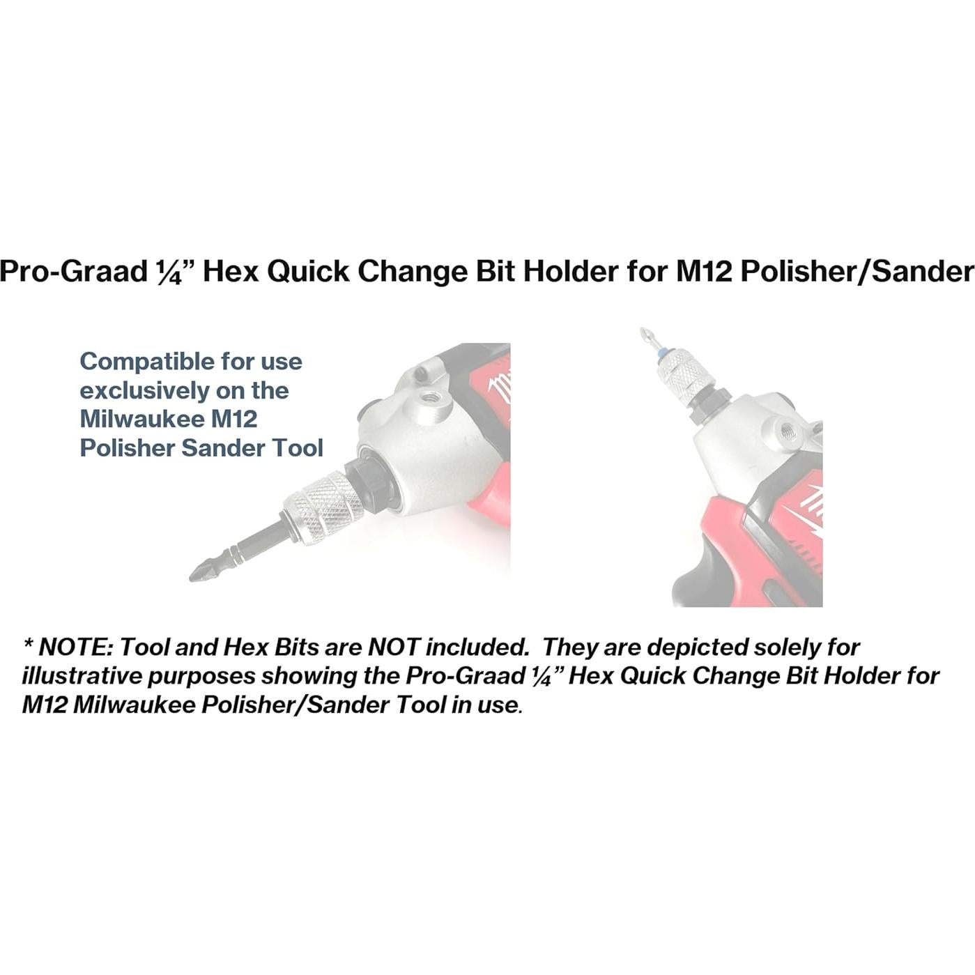 Adaptador de Cambio Rápido Pro-Graad 1/4" para Milwaukee M12