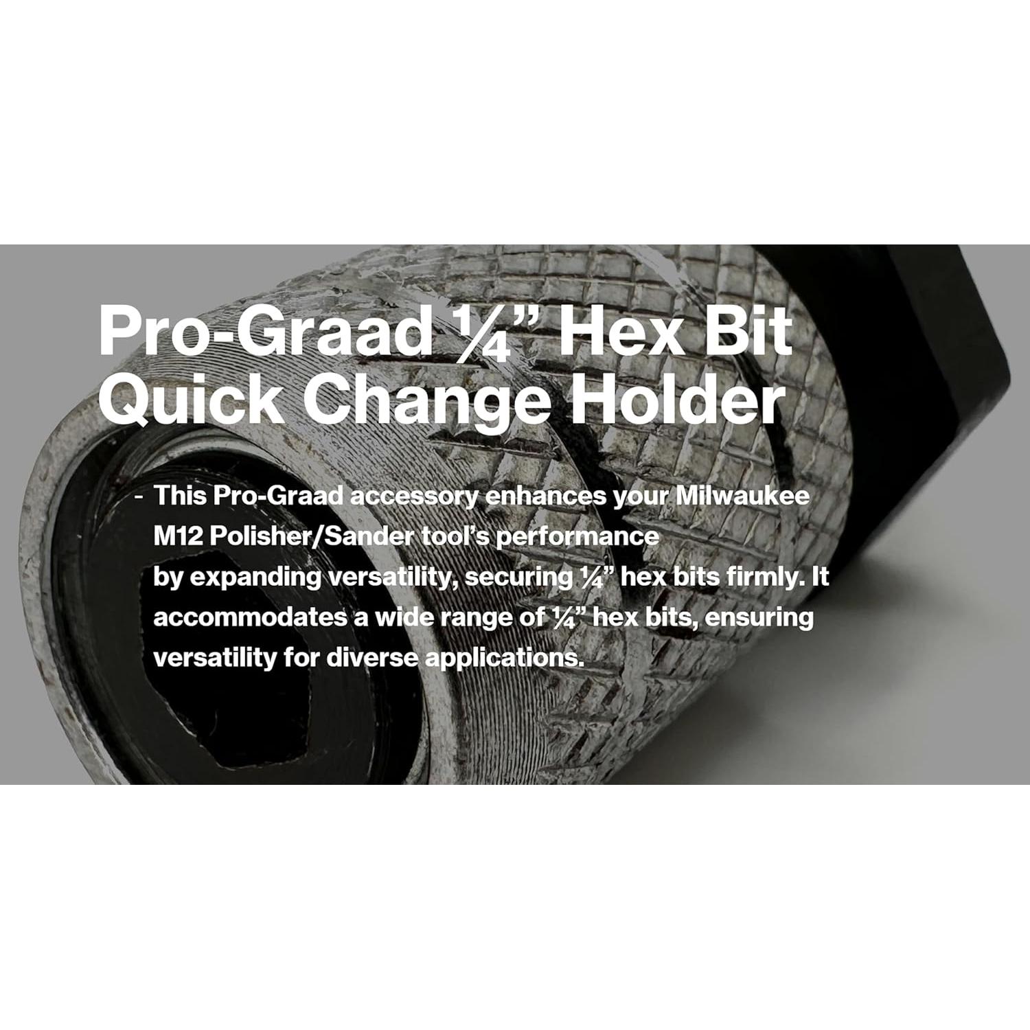 Adaptador de Cambio Rápido Pro-Graad 1/4" para Milwaukee M12
