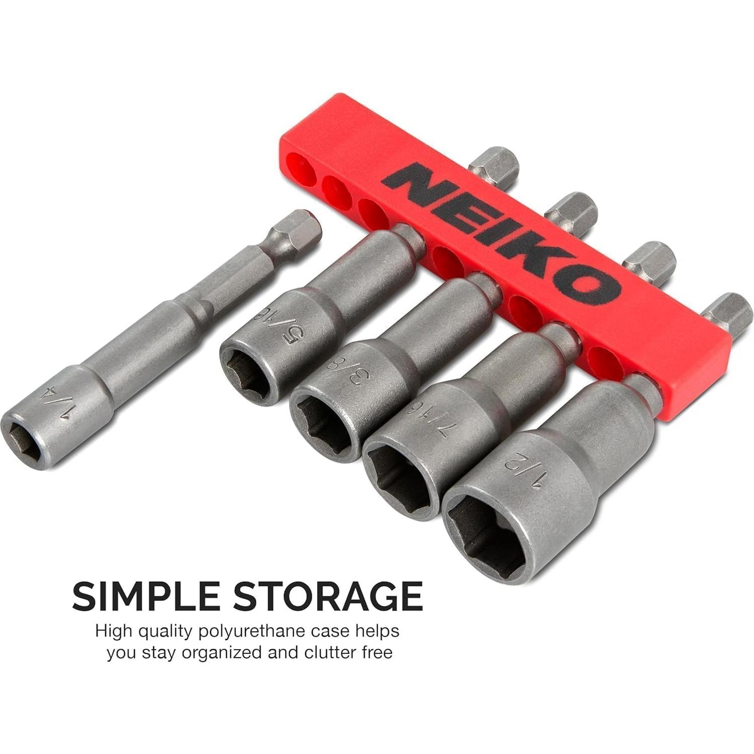 Conjunto de Controladores de Tuerca Magnéticos NEIKO 5 Pzas