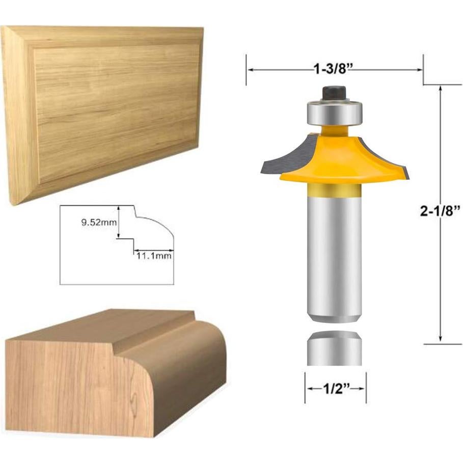 Juego de fresas para bordes LEATBUY 12.7 mm 4 PCS herramientas de corte