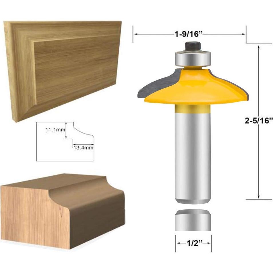 Juego de fresas para bordes LEATBUY 12.7 mm 4 PCS herramientas de corte